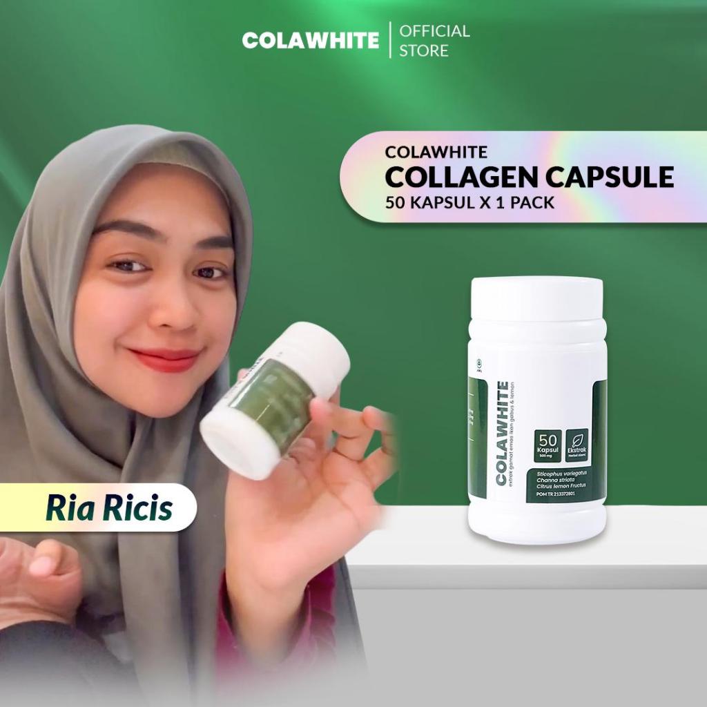 Colawhite Kapsul Kolagen Pemutih | Mencerahkan dan Bantu Memutihkan Kulit | BPOM dan Aman