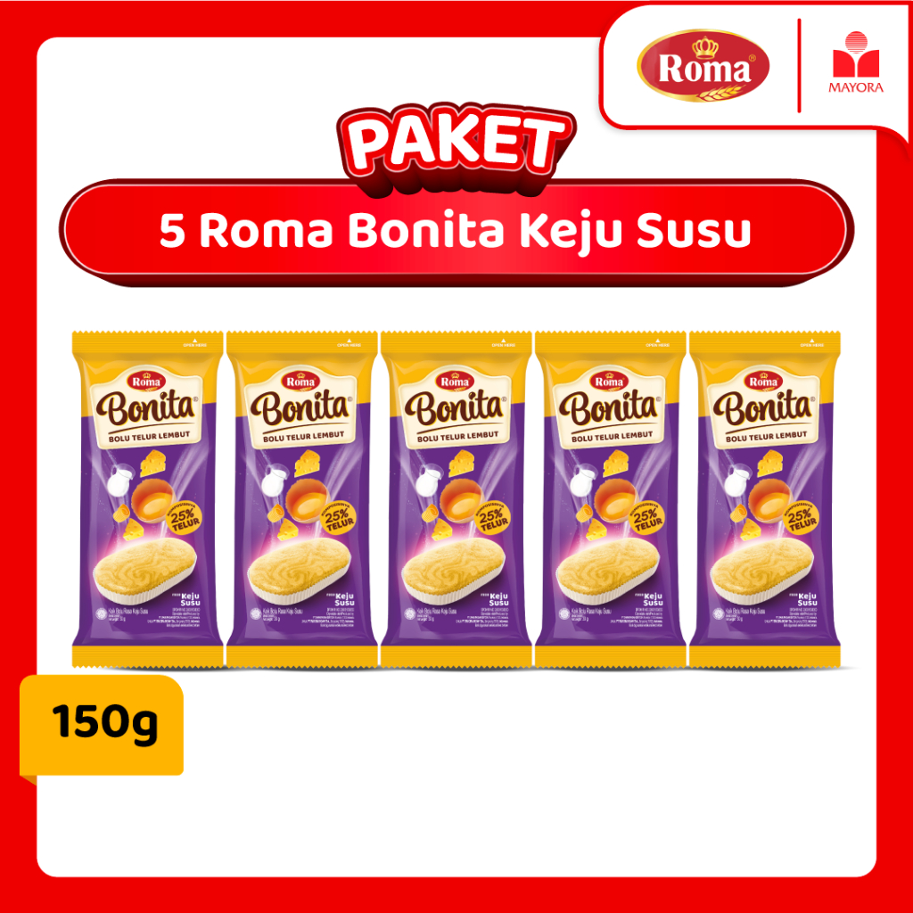

Paket 5 Roma Bonita Keju Susu