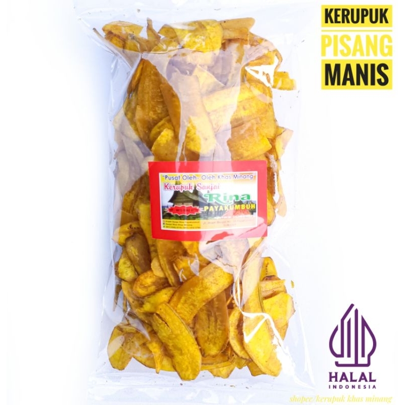 

Keripik Pisang Goreng Kuning Manis Renyah Khas Minang