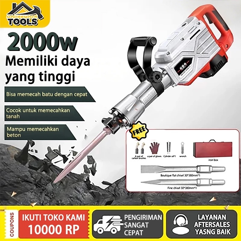 Mesin Jack Hammer BOR BOBOK Beton DEMOLITION DRILL IMPACT TIPE Mesin Bor Mesin Bobok Jack Hammer Dri