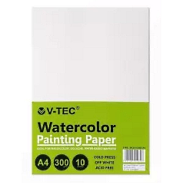 

V-tec Watercolour painting Paper A4 300 gsm 10 Sheets