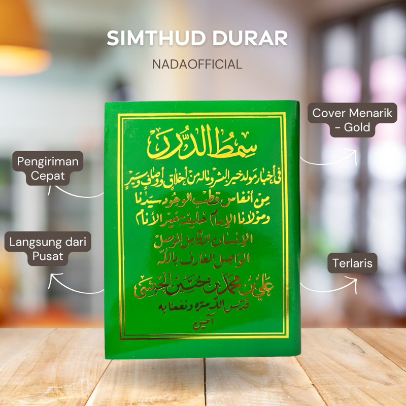 Buku Kitab Maulid Simtudduror Hijau Kecil Simtudduror