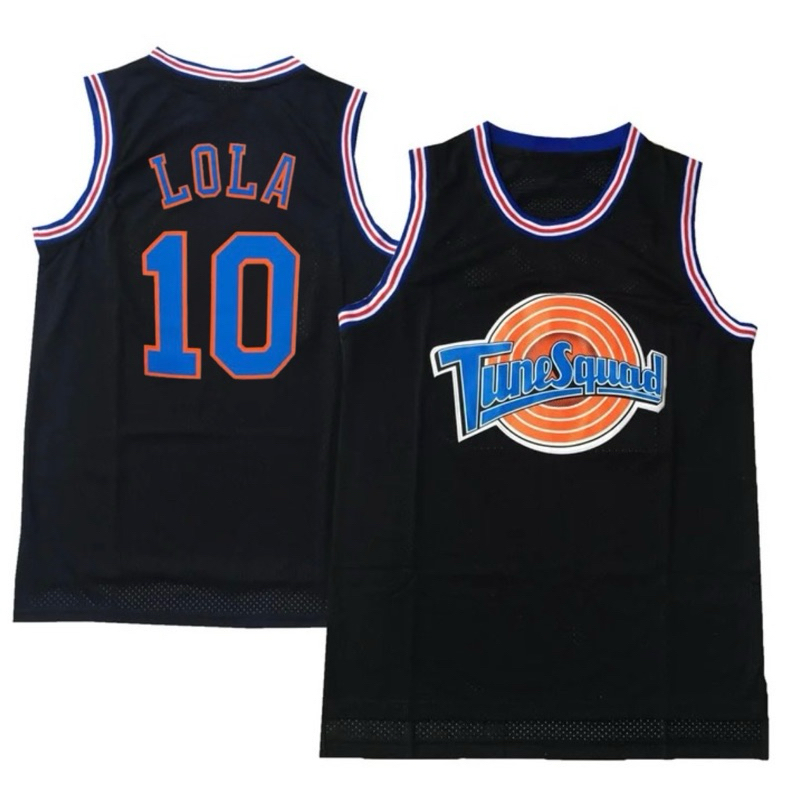 BORDIR IMPORT JERSEY BAJU BASKET CLASSIC SPACE JAM TUNESQUAD #10 LOLA BUNNY HITAM