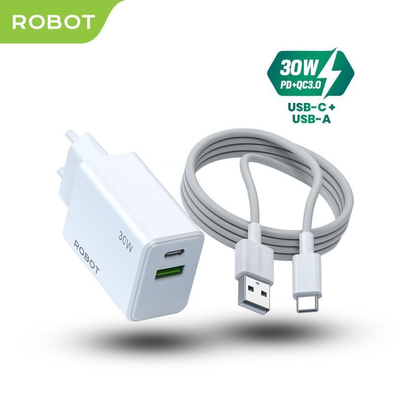 ROBOT Kepala Charger Fast Charging RT-P30 2 Port 3A 30Watt Original