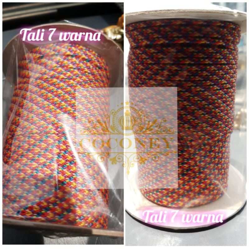 Tali 7 Warna / Benang 7 Warna / Tali Tujuh Warna / Benang Tujuh Warna / Tali Gelang / Tali Kalung