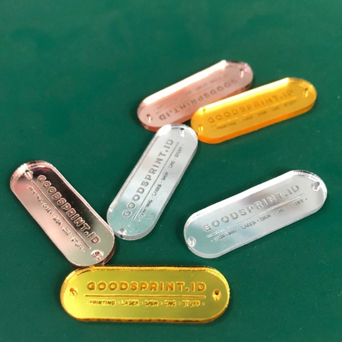 Custom Label Akrilik Label Hijab Akrilik