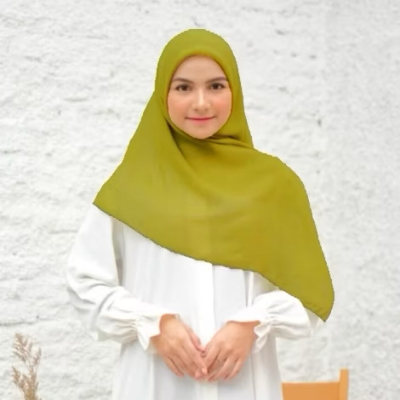 Hijab Segiempat Bella Square Lemon bella Square warna hijau lemon