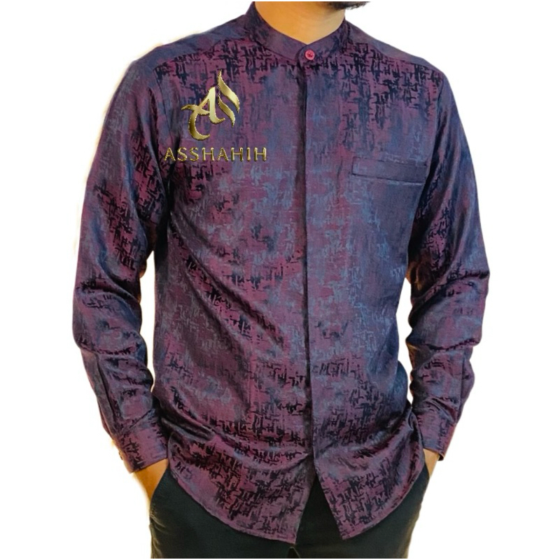 Kemko Jaguard Asshahih Motif Abstrak Saku paspol baju tunangan sragam resepsi pernikahan/