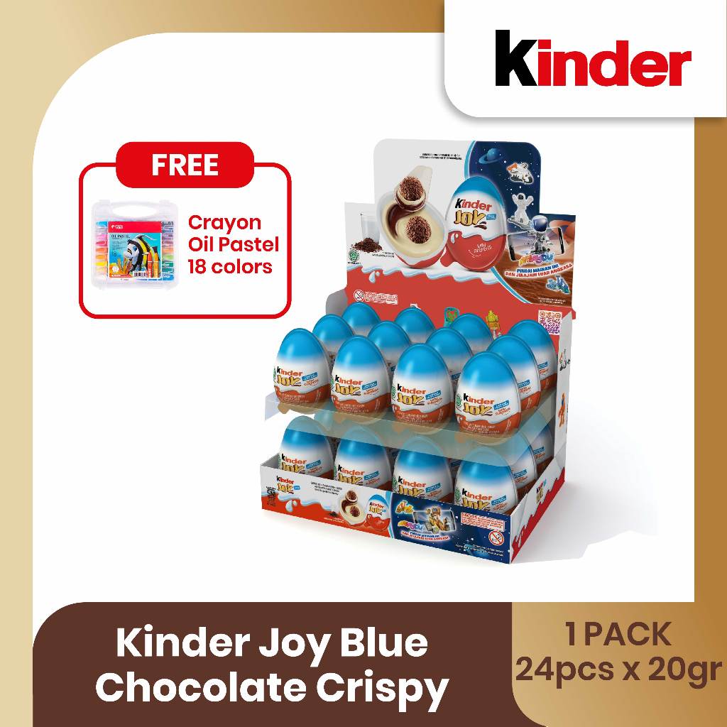 

Kinder Joy Blue Chocolate Crispy 20gr Isi 24pcs