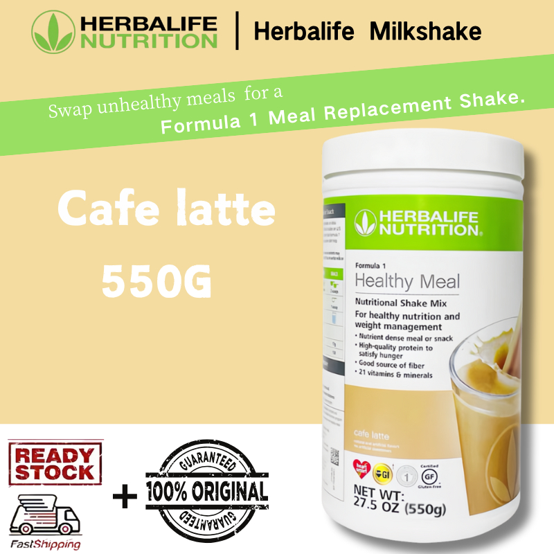 Produk Herbalife Original-cafe Latte-Bubuk kopi kocok USA impor Shake Formula 1 550g-Bisa COD