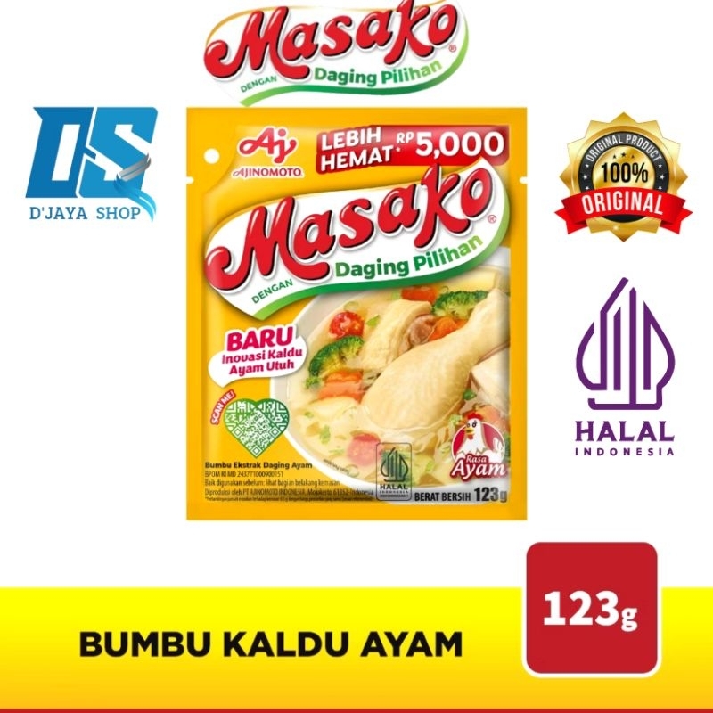 

Masako Bumbu Kaldu Penyebab Rasa Ayam 123g