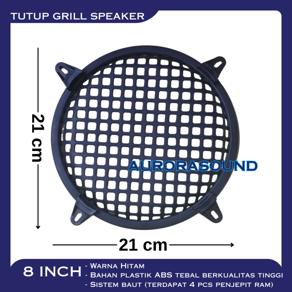 TUTUP GRILL SPEAKER 8 INCH RAM SPEAKER BOX 8 IN COVER SPEAKER PLASTIK