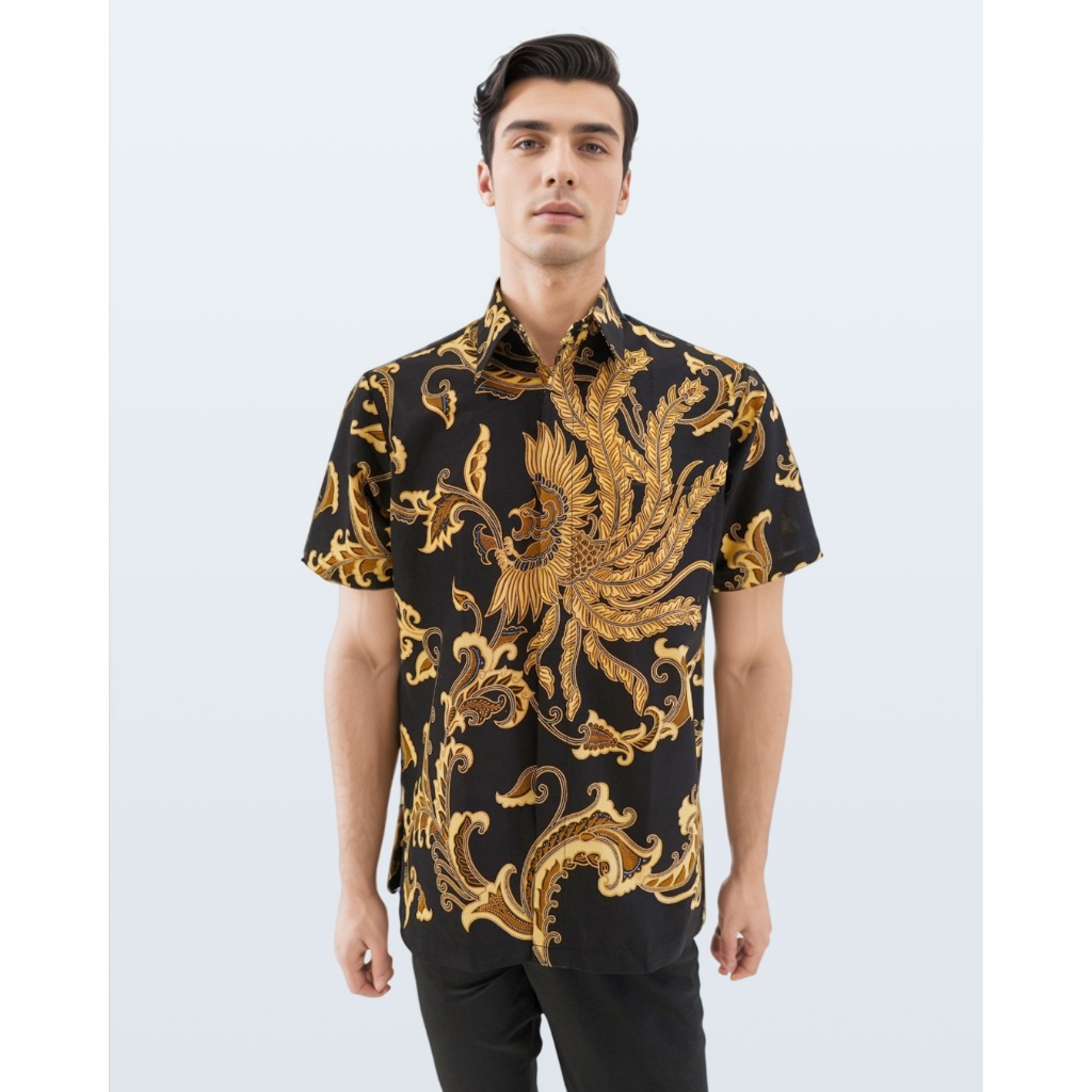 DANAR HADI - Kemeja Batik PE Peksi Kencono - 2PKKN.78.0225 - Hitam Sogan
