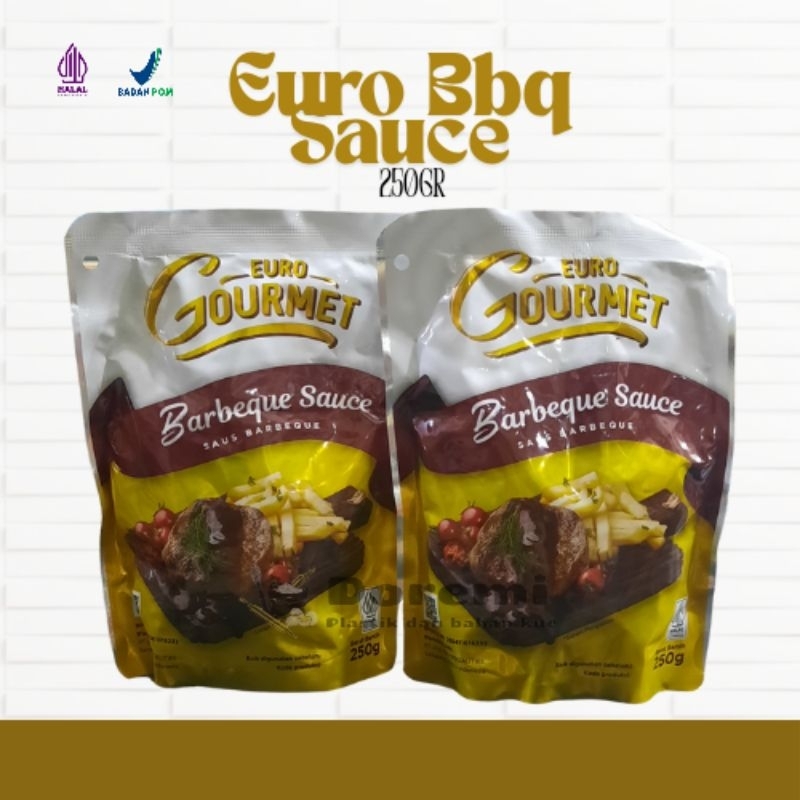 Euro Gourmet Saus Bbq 250 / Saos Barbeque 250gr / Saos bakaran kecil enak murah