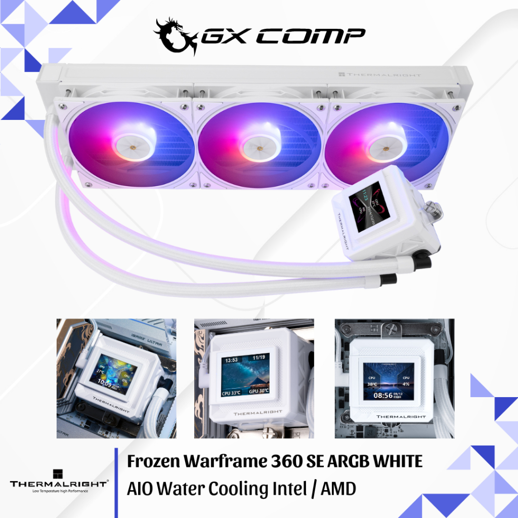 THERMALRIGHT Frozen Warframe 360 SE White ARGB w/ LCD Display  | AIO Liquid Water Cooling