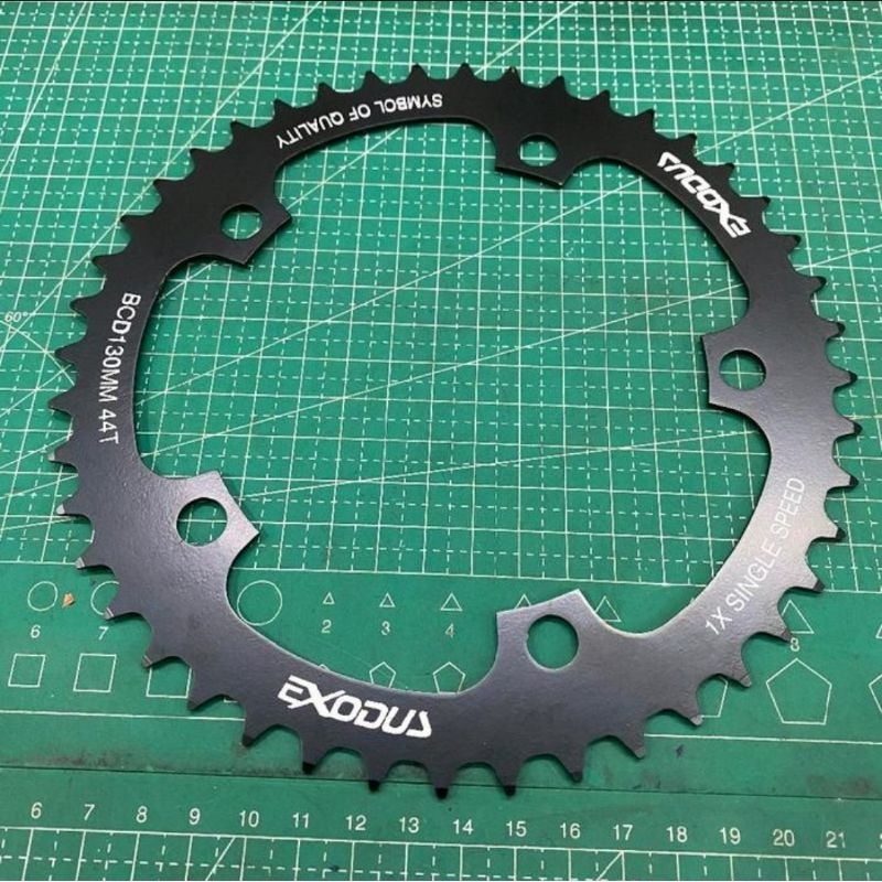 CHAINRING SINGLE SPEED 44T 46T EXODUS HITAM BCD 130 FIXIE MTB