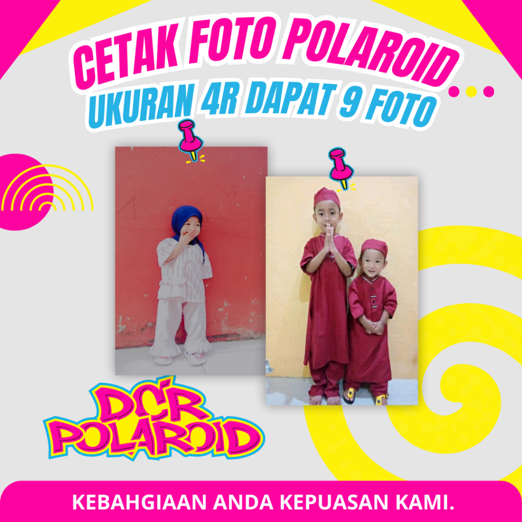 [9 FOTO] CETAK FOTO POLAROID 4R TANPA PREORDER 1 HARI JADI