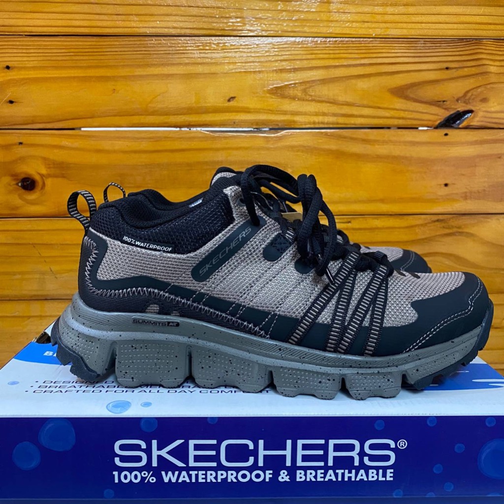 ONLY SIZE 41 SEPATU SKECHERS PRIA SKECHERS SUMMITS AT CANOBIE 237701 TAN BLACK TALI SEPATU TRAIL TRA