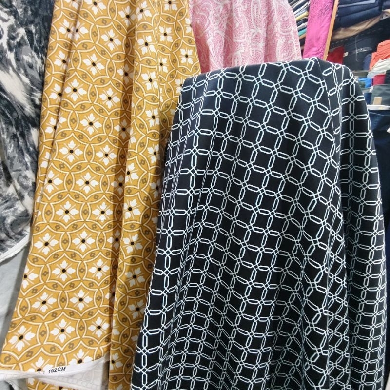 PromoKain Bahan Katun Twill Stretch Tebal Motif Keren