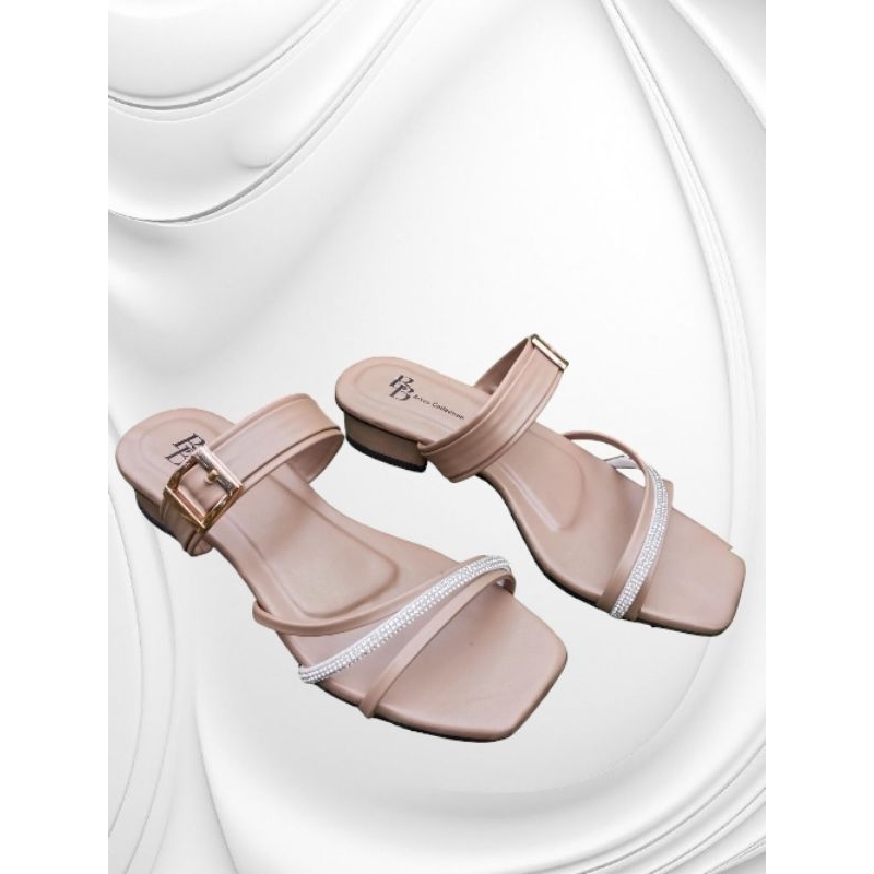 BB Collection-Sandal Wanita Heels 3 Cm/Sandal Wanita Heels 3 Cm Selop Permata 07