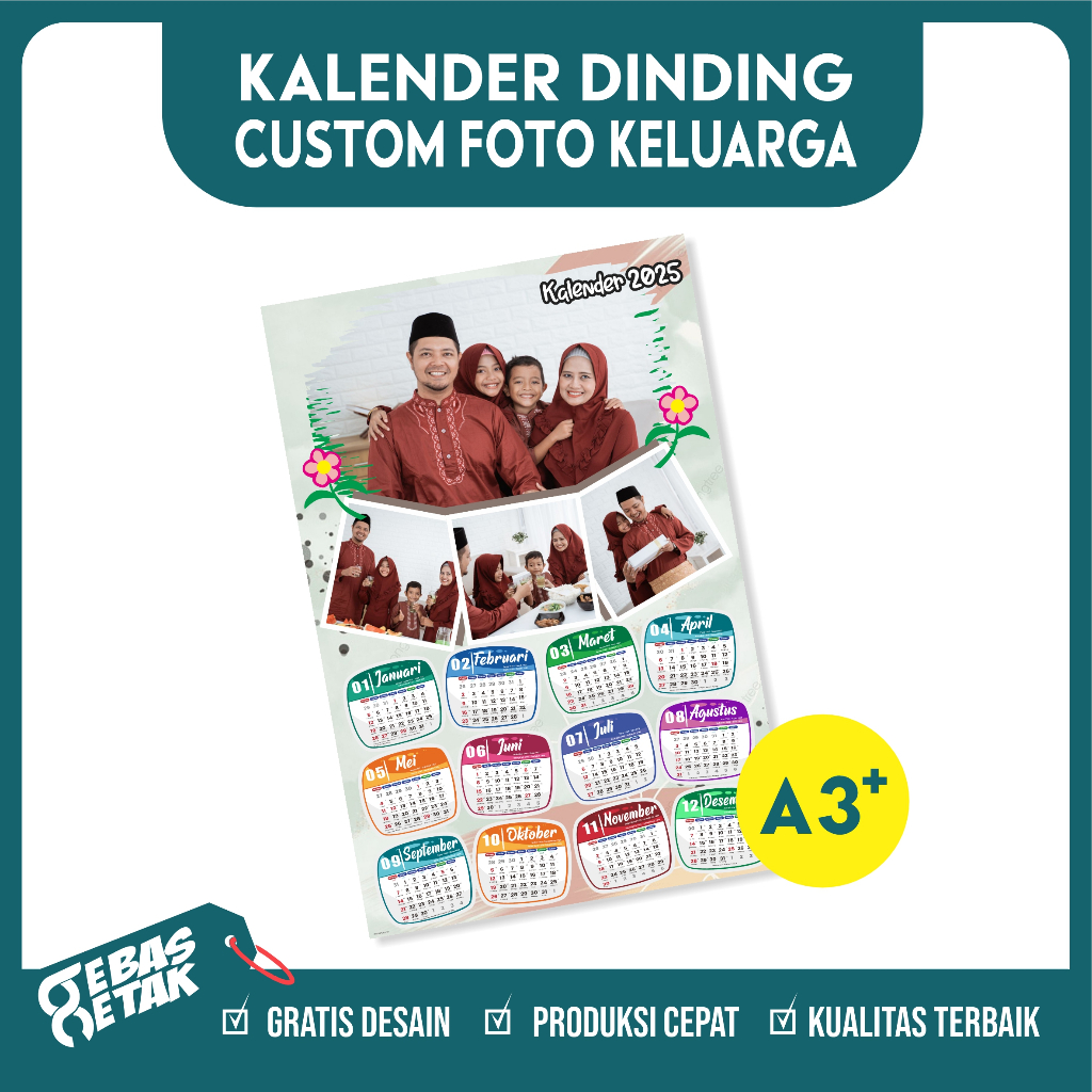 

CETAK KALENDER DINDING 2025 CUSTOM FOTO KELUARGA OLSHOP PRIINT KALDING ANAK SOUVENIR HADIAH KENANGAN