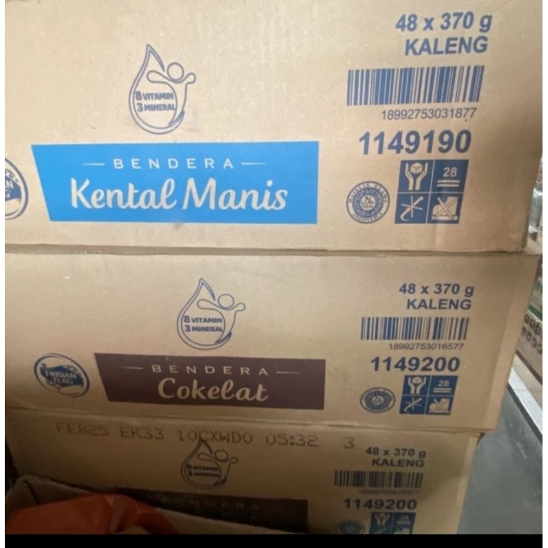 

susu frisian flag bendera kaleng biru & coklat