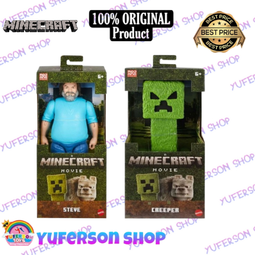 Mattel Minecraft Movie Large Figure Steve JFR65