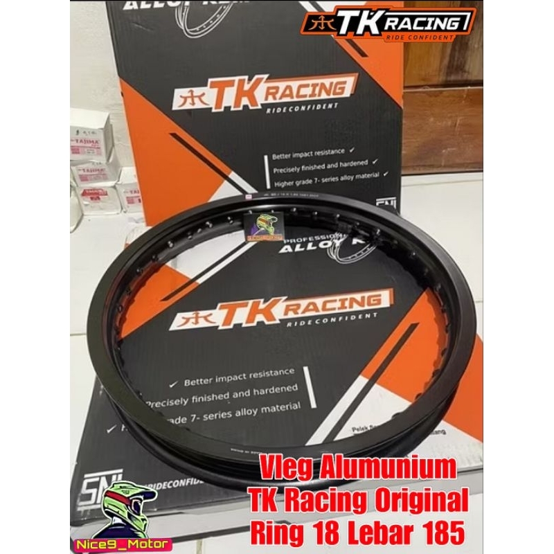 Velg Almunium TK Racing Ring 18 Lebar 185 Velg TK Racing Hitam 185 Ring 18.