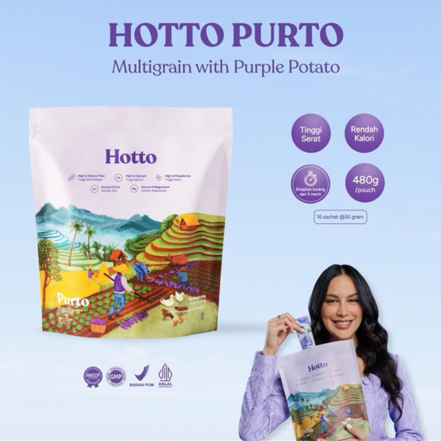 

HOTTO PURTO 100% ORIGINAL OAT MULTIGRAIN 16 SACHET / POUCH