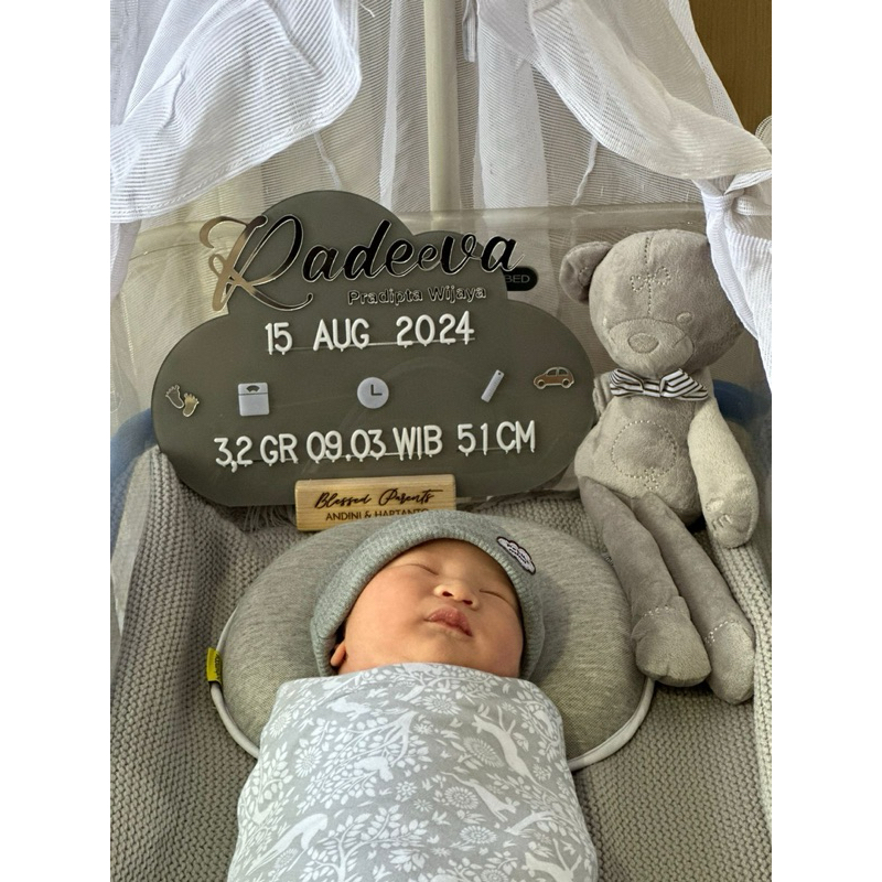 CLOUD | HOSPITAL BABY BOARD VIRAL AESTHETIC | HOSPITAL BOARD | PAPAN NAMA BAYI ANNOUNCEMENT NEWBORN 