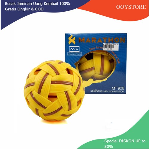 Bola Takraw original MARATHON MT 908 MT 909 Bola kaki takraw import