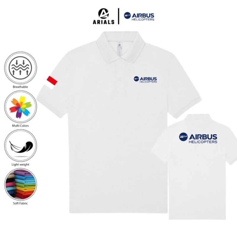 Arials Polo shirt Baju Kaos Kerah Airbus Helicopters