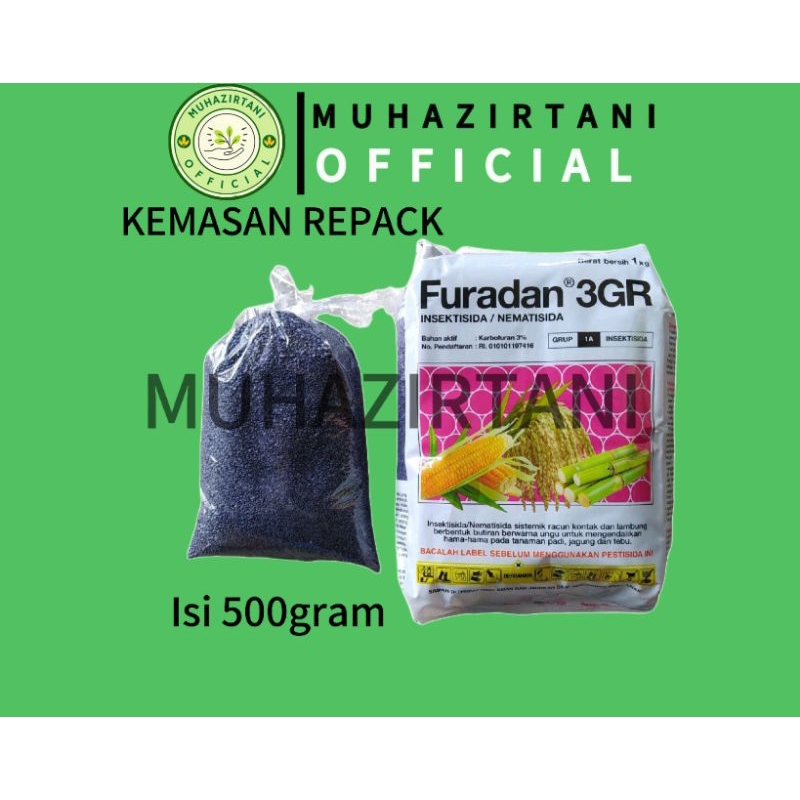 Furadan 3GR INSEKTISIDA/NEMATISIDA Kemasan Repack 500.Gram Asli Original 100%