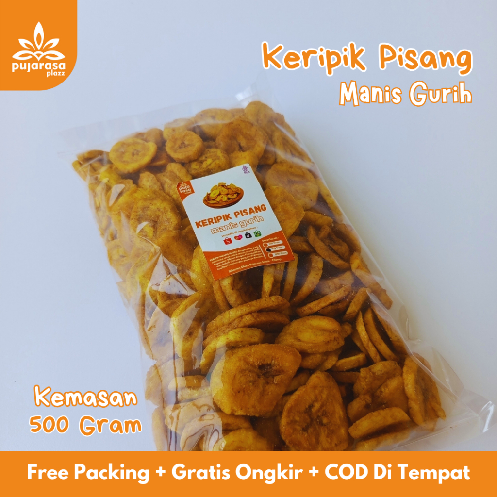 

500 GRAM KERIPIK PISANG MANIS KOIN CARAMEL RENYAH GURIH