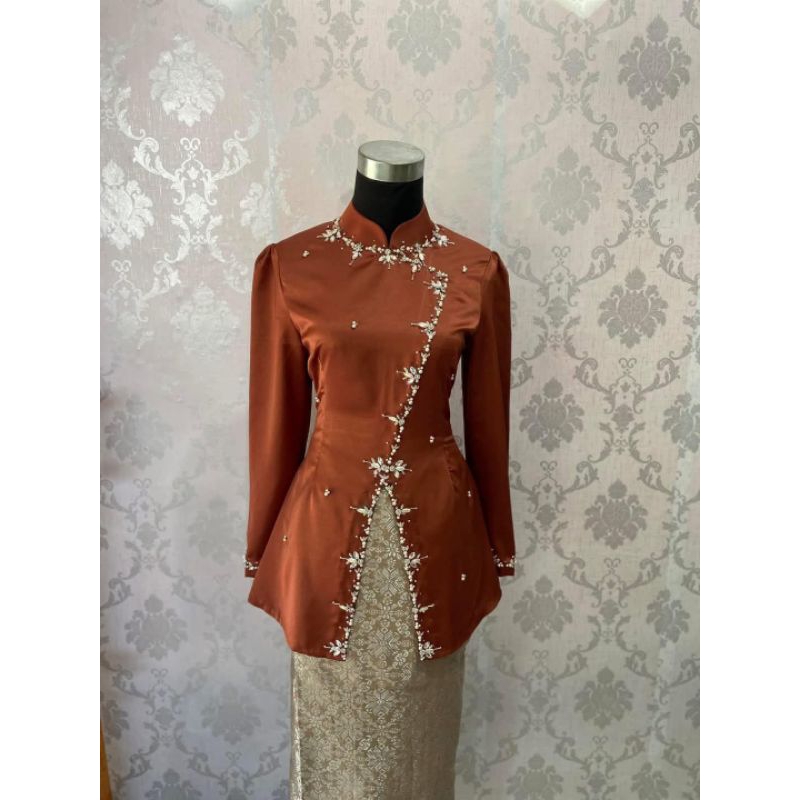 (terbaru) one set baju kurung Melayu rok songket modern  baju kurung wanita-wanita kekinian tu