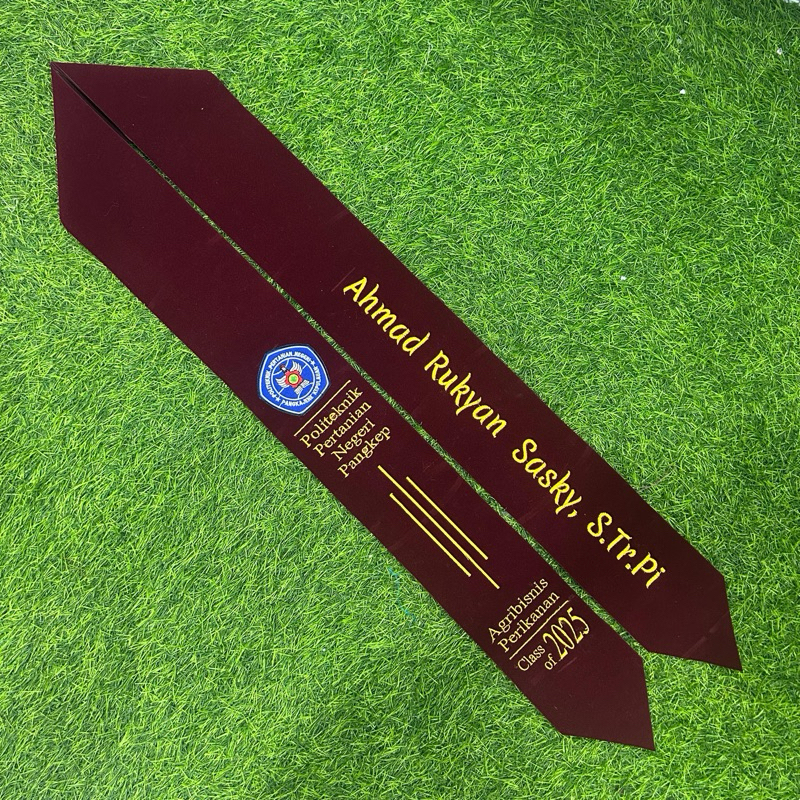 (KAIN 2 LAPIS) SELEMPANG KALUNG / SELEMPANG LEHER / SELEMPANG WISUDA / Selempang wisuda Makassar / s
