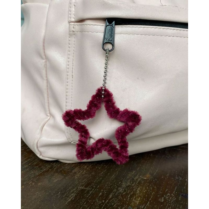 GANTUNGAN KUNCI BINTANG/GANTUNGAN TAS BINTANG/GANTUNGAN KUNCI KAWAT BULU/KEYCHAIN/GANTUNGAN KUNCI AS