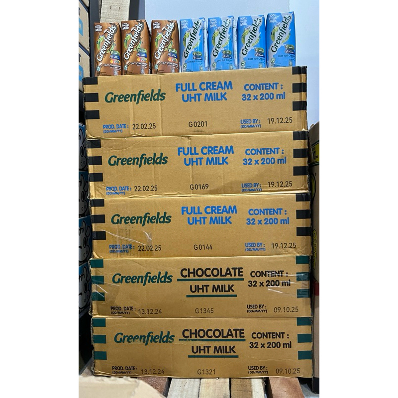 

Susu Greenfields UHT Full Cream dan Chocolate perdus/Karton 32 x 200ml (Bisa Kirim Instan )