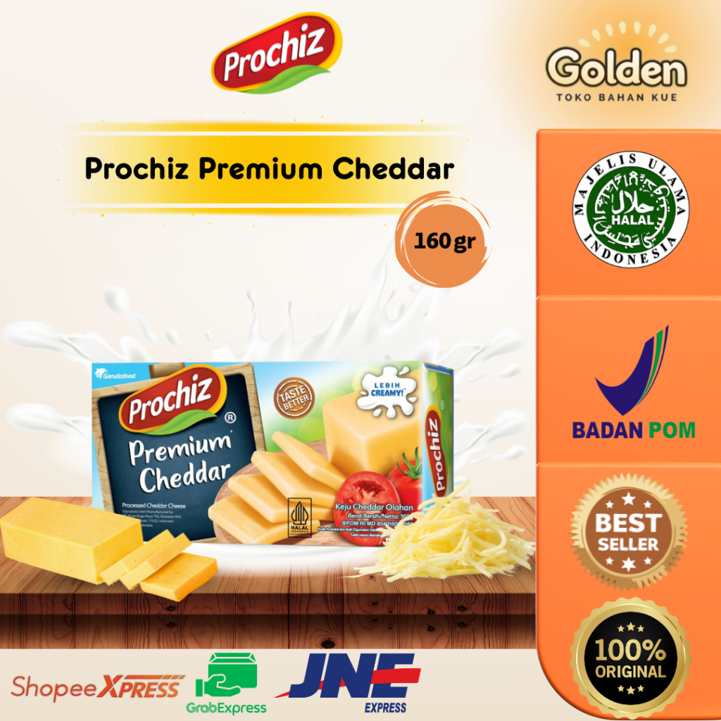 

Keju Prochiz Cheddar Premium 160gr