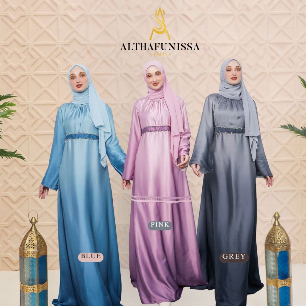 Althafunissa - Gracia Dress | Dress Gamis Gradasi Premium Armani Silk