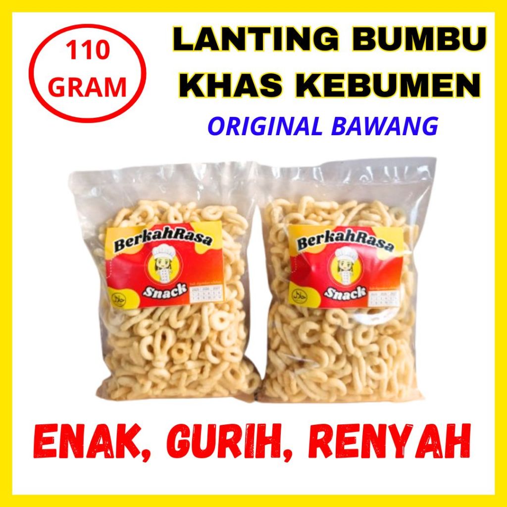

Lanting bumbu original 110 gram gurih renyah khas kebumen