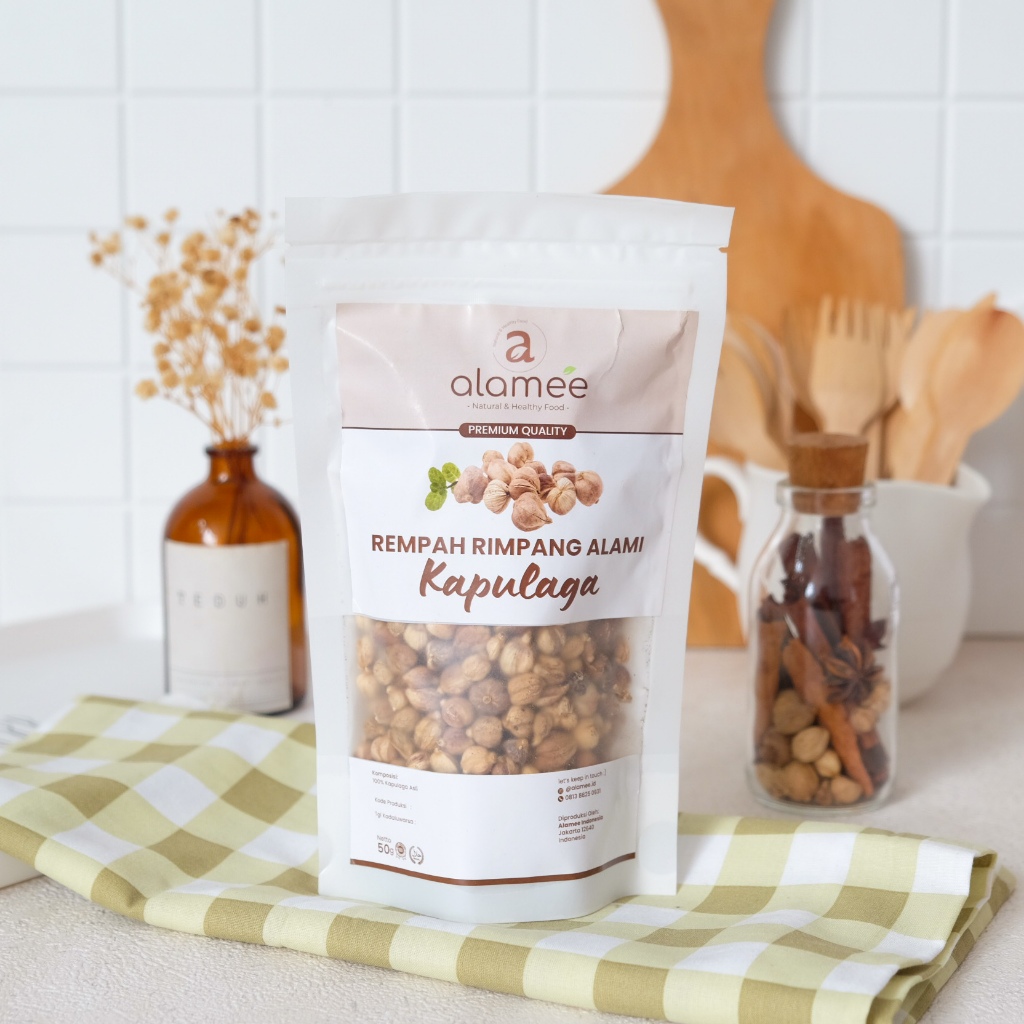 

ALAMEE Kapulaga Kering Lokal Cardamom Kapolaga Kapol Rempah Organik Bumbu Seasoning Masakan 50gr