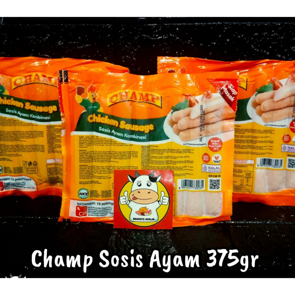 

CHAMP SOSIS AYAM 375 GR - FROZEN FOOD - BRONTZ JOGJA