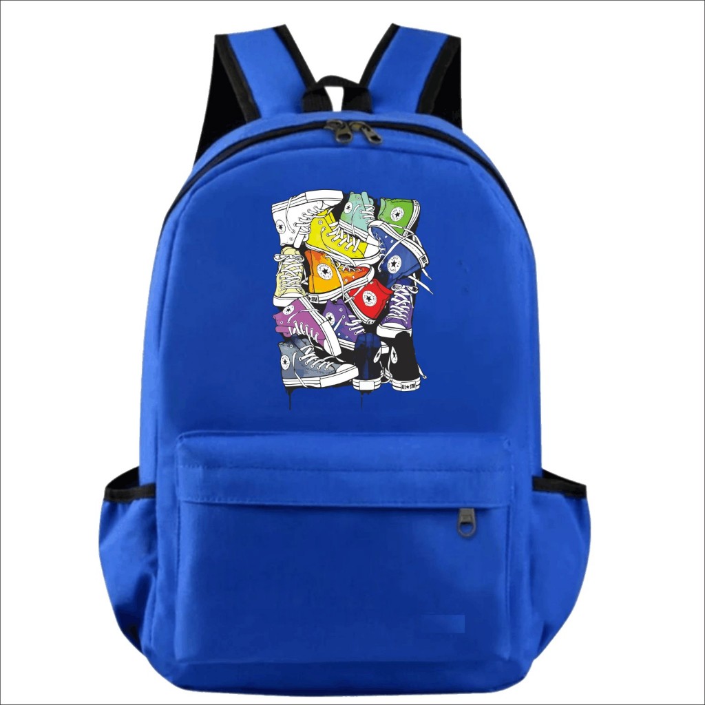 PVJ Tas Ransel Anak untuk Sekolah dan Sehari-Hari Motif Sepatu All Star Unisex