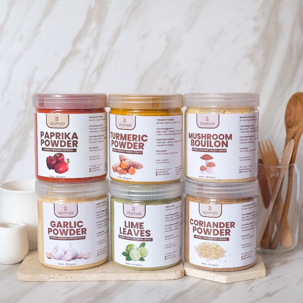 

ALAMEE Bumbu Dapur Bubuk Lengkap Bawang Bombay Lada Hitam Seasoning Powder Organik Siap Pakai