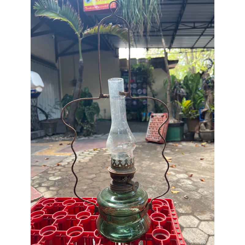 Lampu Gantung Minyak Tanah Jadulan Kenir Kuningan