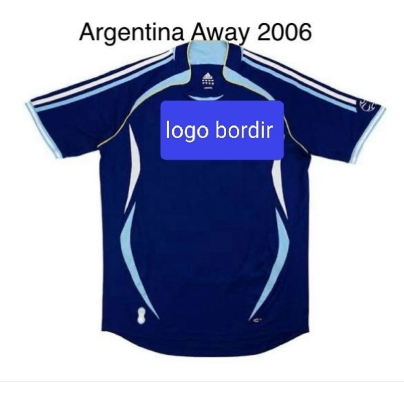(RETRO) JERSEY BOLA ARGENTINA AWAY 2006 KLASIK GRADE ORI
