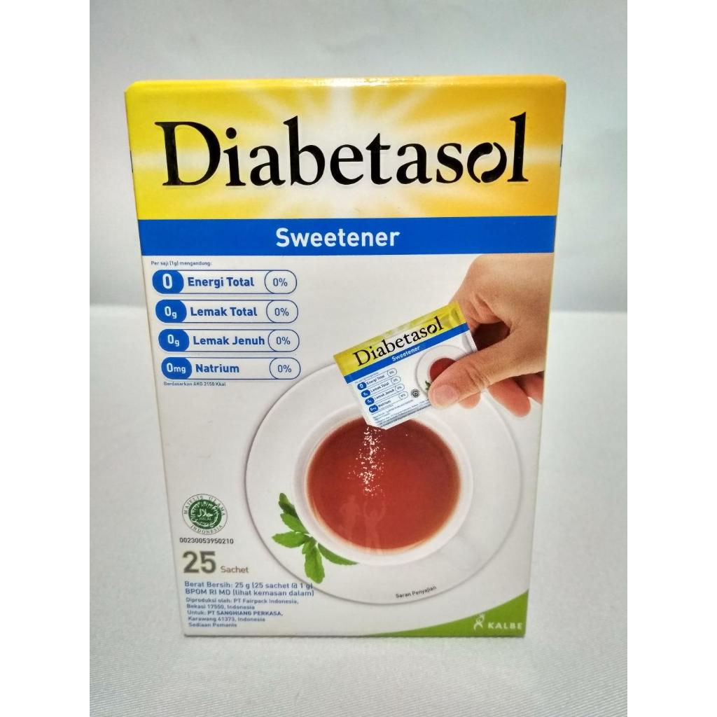 

Swetener Diabetasol isi 25,50,100 Sachet Gula Pemanis Tanpa Kalori No calories Untuk Diabetes dan Diet