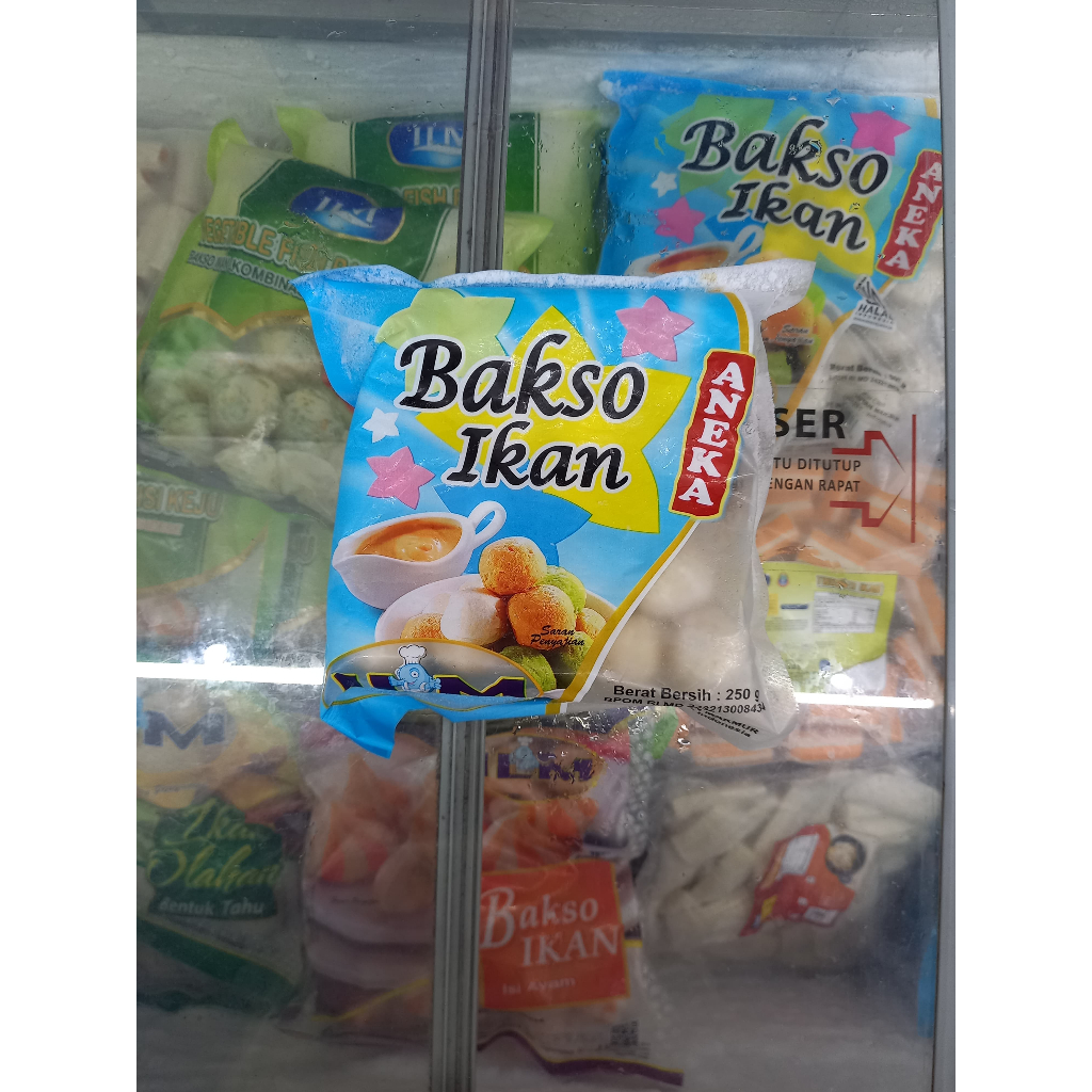 

Frozenfood ILM PREMIUM Bakso Ikan Aneka/Bintang/Stik 250gr