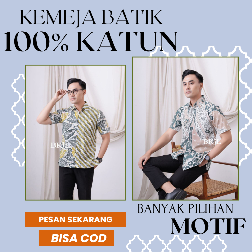 Kemeja Batik Pria dewasa Lengan Pendek Kemeja Kantor Pria Kemeja Lengan Pendek Batik Dewasa Kemeja B